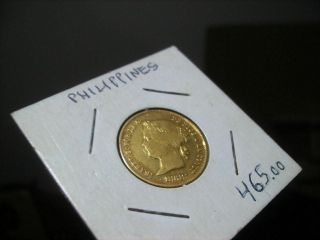 Spanish Philippines 1868 4 Peso Gold Isabel