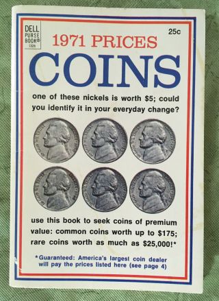 1971 Vintage Coin Prices - Dell Purse Book 1326 For Age