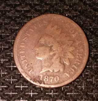 1870 Indian Head Cent,  Key Date.