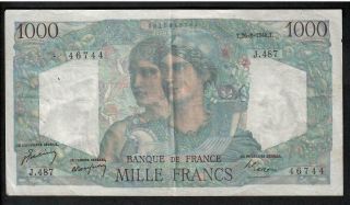 1000 Francs From France 1948