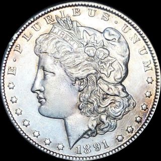 1891 - Cc Morgan Silver Dollar Looks Uncirculated High End Carson City Ms Bu Coin