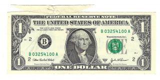 2003a Error One Dollar Banknote 