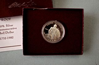 250th " George Washington " Anniversary Proof 1982 - S Silver Half Dollar