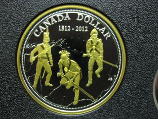 2012 200th Anniversary Of The War Of 1812 Canadian Gold Plated Silver Coin