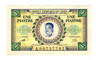 French Indochina 1 Piastre Issued 1953 P99 Aunc