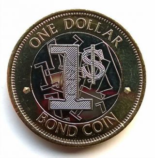 Zimbabwe 2016 Bond 1 Dollar Bimetal Coin,  Unc,  Rare