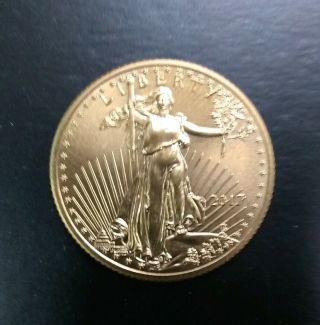 2017 1/4 Oz Gold American Eagle $10 Us Coin Uncirculated Bu
