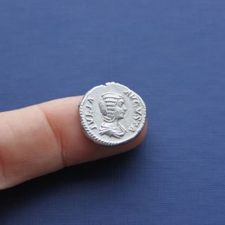 Imperial Roman Silver Coin Denarius Of Julia Domna C 196 Ad