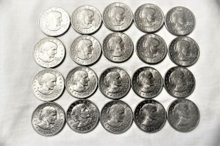 1979 S $1 Susan B Anthony Dollar Bu Roll 20 Coins