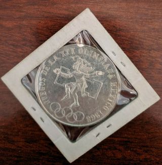 Mexico 1968 25 Pesos Silver Coin - Olympics Commemorative