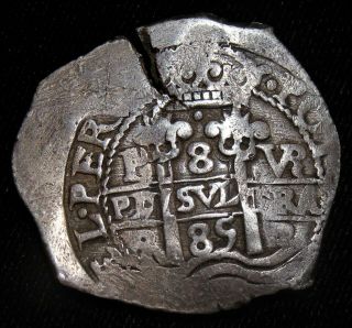Bolivia: Carlos Ii (1665 - 1700) 8 Reales 1685 - P.  Sharp Historical Coin