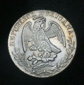 1832 CaMR Ca MR Chihuahua Mexico Republic 8 Reales KM 377.  2 VF.  903 Silver Coin 2
