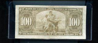 1937 Bank of Canada $100 Gordon Towers C4 - 9 2