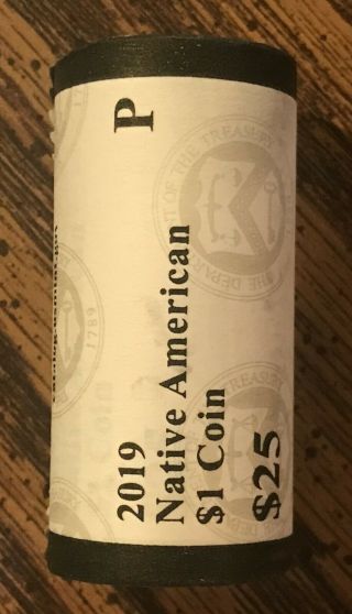 2019 - P Sacagawea Dollar Roll 25 Roll