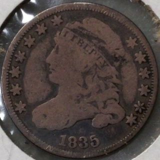 1835 Us Capped Bust Silver Dime