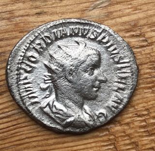 Roman Silver Coin Antoninianus Gordian Iii/sol Aeternitati 238 - 244 Xf - Au,  Bonus