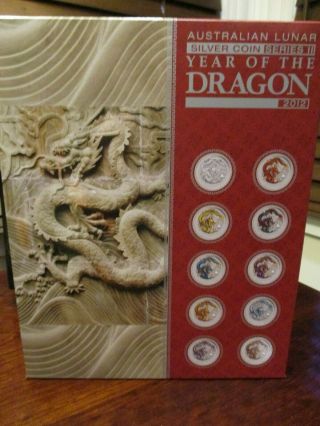 Australia 2012 Year Of The Dragon 10 Coin Proof Set
