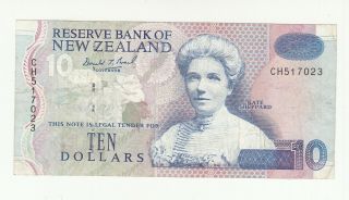 Zealand 10 Dollars 1994 Circ.  P182 @