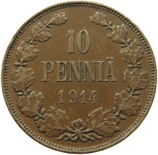 Finland 10 Pennia 1914 Rr 345