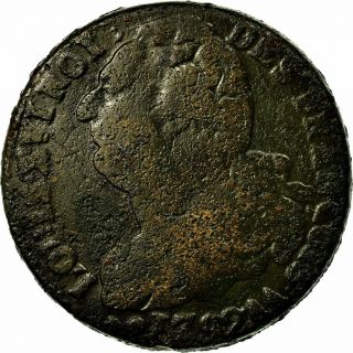 [ 513324] Coin,  France,  Louis Xvi,  2 Sols,  1792,  Metz,  F (12 - 15),  Bronze