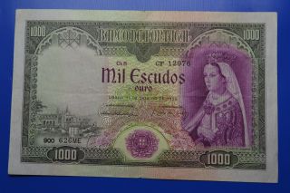 Portugal 1000 Escudos 31jan1956 Banknote,  D.  Filipa De Lencastre [ 6759]