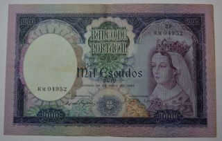 Portugal - 1000 Escudos - 30.  05.  1961 - Banknote,  Filipa De Lencastre [ 6170]