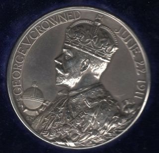 1911 King George V Coronation Celebration Silver Medal,  Issued By Royal