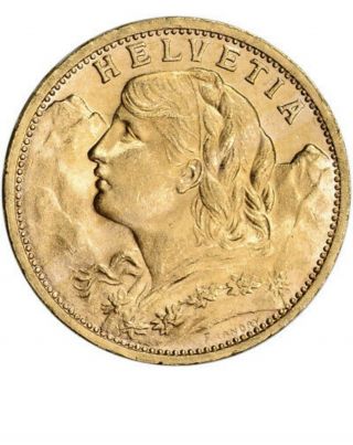 Swiss Gold 20 Francs - Helvetia - Bu - Random Date 1897 - 1935 47,  49