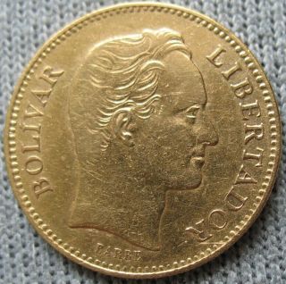 1880 Venezuela Gold 20 Bolivares