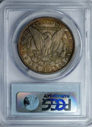 1890 - CC Morgan PCGS MS63 Silver Dollar w/Golden Textile Toning 10
