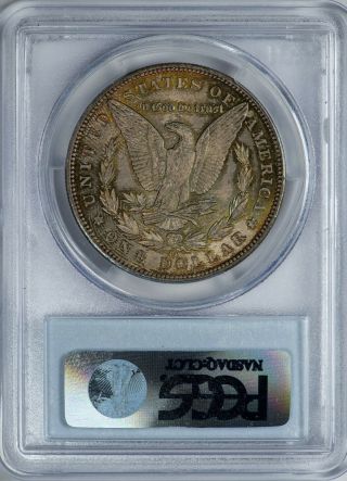 1890 - CC Morgan PCGS MS63 Silver Dollar w/Golden Textile Toning 11