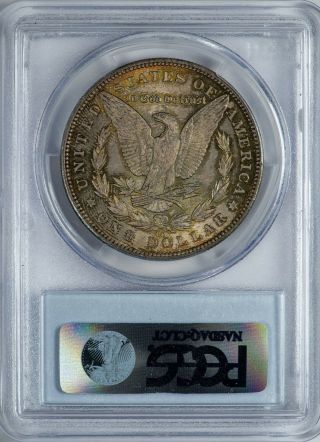 1890 - CC Morgan PCGS MS63 Silver Dollar w/Golden Textile Toning 6