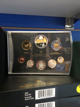 2005 Canada Proof Set Gold Plated Dollar
