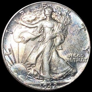 1942 Walking Half Dollar Appears Uncirculated Liberty Silver High End Philly Nr