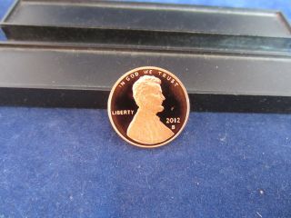2012 - S Deep Cameo Proof Lincoln Cents Mirror Finish Reverse Side - Shield
