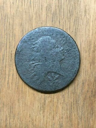 1793 Us Large Cent Wreath With Vine/bars