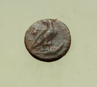 Sicily Akragas c.  425 - 410 B.  C.  Æ onkia 16 mm 3.  4g.  Eagle fish / Crab Very Rare 2