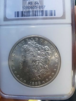 1886 - S Ngc Ms - 64 Morgan Silver Dollar