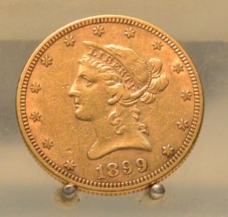 1899 S Liberty Head $10 Gold Eagle.  San Francisco Gold Coin
