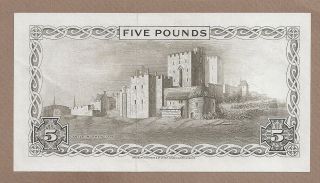 ISLE OF MAN: 5 Pounds Banknote,  (AU/UNC),  P - 30b,  1972, 2