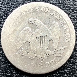1844 O Seated Liberty Quarter 25c Rare Date Circulated 18894
