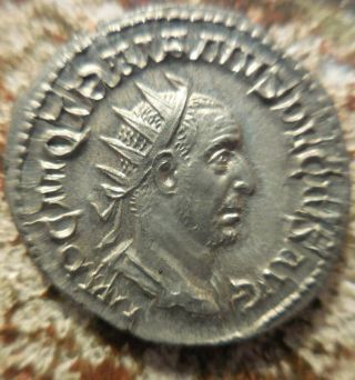 Ef & Great Silver Trajan Decius On Horseback Ad 249 - 251.  Ar Antoninianus Rome,