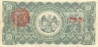 México / Chihuahua 50 Centavos 4.  12.  1915 Series U Circulated Banknote 3lb2