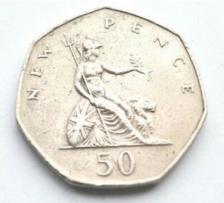 1981 Queen Elizabeth Ii 50p Pence Coin