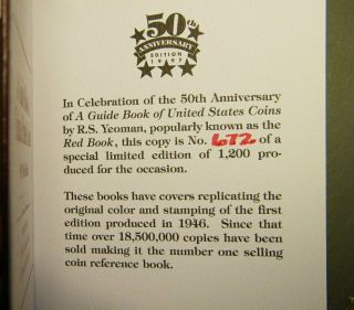 1997 50th Anniversary Edition Red Book Numbered & Signed Guide Book of US Coins 2