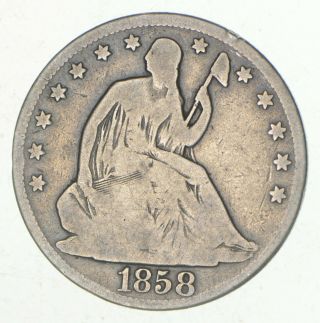 50c - Better - 1858 - O - Seated Liberty Half Dollar 899