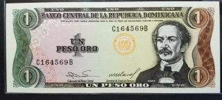 Banknote,  Dominican Republic,  1 Peso Oro,  1987,  Km:126a,  Uncirculated