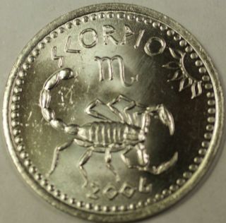 2006 Somaliland Scorpio 10 Shilling Zodiac Coin Bu