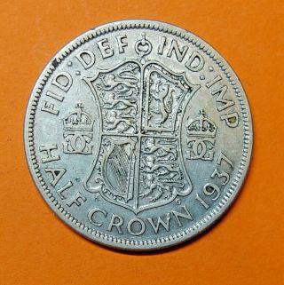 Great Britain Half Crown 1937.  0.  500 Silver.