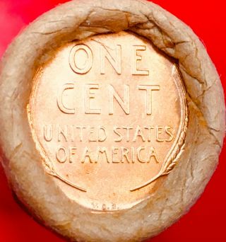 S Indian Head / 1909 Vdb Bank Of San Francisco Obw Lincoln Wheat Penny Roll